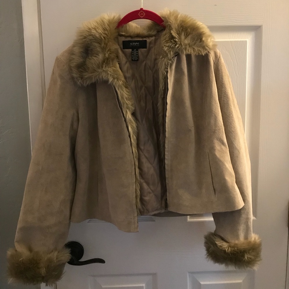 Women’s Leather and faux fur coat